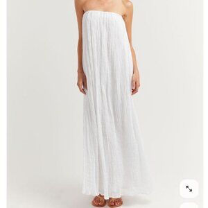 DISSH Nicol White Strapless Midi Dress- Size 10